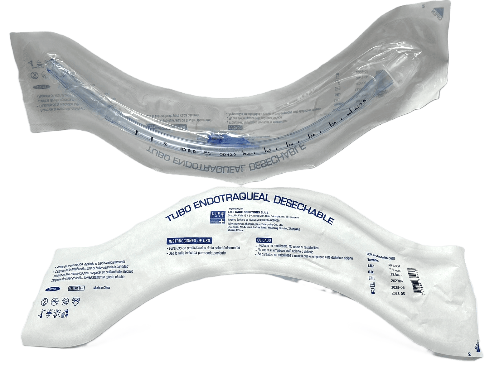 Tubo endotraqueal con balón